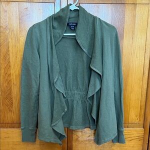 Ralph Lauren Olive Women's Open Front Cardigan